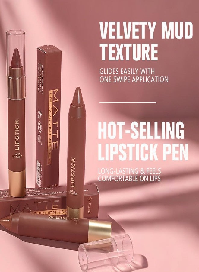 BINGBRUSH 2 in 1 Lip Liner and Lipstick Combo, Matte Lipstick Long Lasting Waterproof Lip Pencil Crayon, Smudge Proof Lip Stain,Hign Pigmented Women’s Makeup (03#Rose Mirage) - Image 5